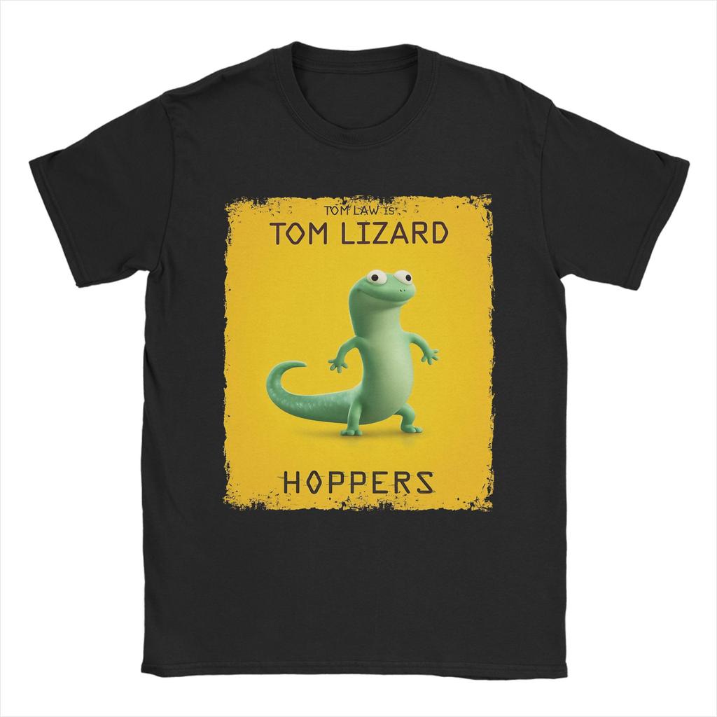 Мужская футболка Hoppers Tom Lizard с забавной позой крика Хлопковая одежда Потрясающие футболки с коротким рукавом и круглым вырезом Вечеринки Футболки