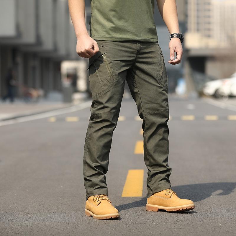 Мужские тактические брюки Slim Fit Водонепроницаемые тренировочные брюки весна-осень Дышащие водонепроницаемые комбинезоны Свободная одежда