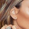 8 Pairs 316L Stainless Steel Flat Back Stud Earrings Lightweight Small Hoop Earrings Set for Women Men, Silver