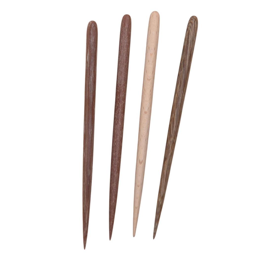 Super Light Clay Sculpting Tools: Handmade Wooden Shaping, Pointed & Round Heads, DIY Sculpture Knives, Eye Socket Press, and Knitting Needles.