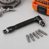 90 Degree Angle L Shaped Wrench 1/4 Inch Hex Shank Socket Wrench Adapter  Mechanical Repair