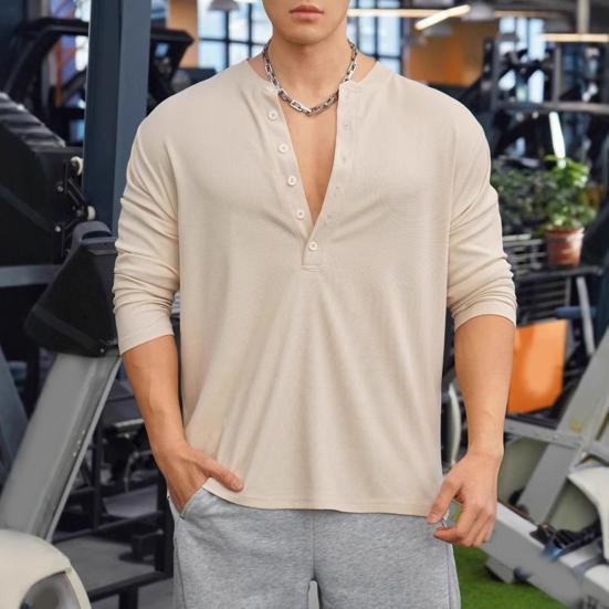 Мужские футболки для мышц с длинным рукавом и круглым вырезом, футболка для фитнеса в спортзале, мужская повседневная спортивная футболка для ежедневного использования в уличной одежде