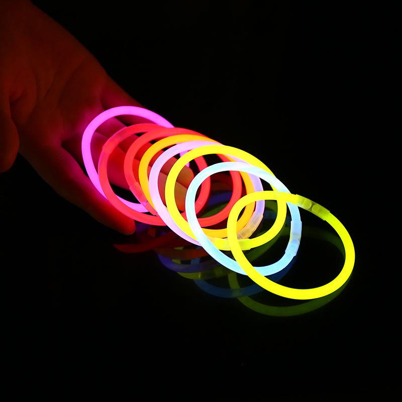 100Pcs 20cm Glow Sticks DIY Concert Stage Show Fluorescent Prop Creative Night Glow Bracelets
