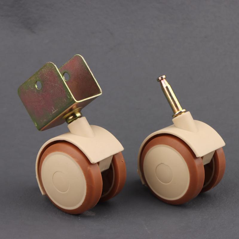 4 шт. Мебельные поворотные колеса для детской кроватки, колеса для шкафа с тормозом, нейлоновая мебельная опорная ножка для стульев, детской кроватки, тележки