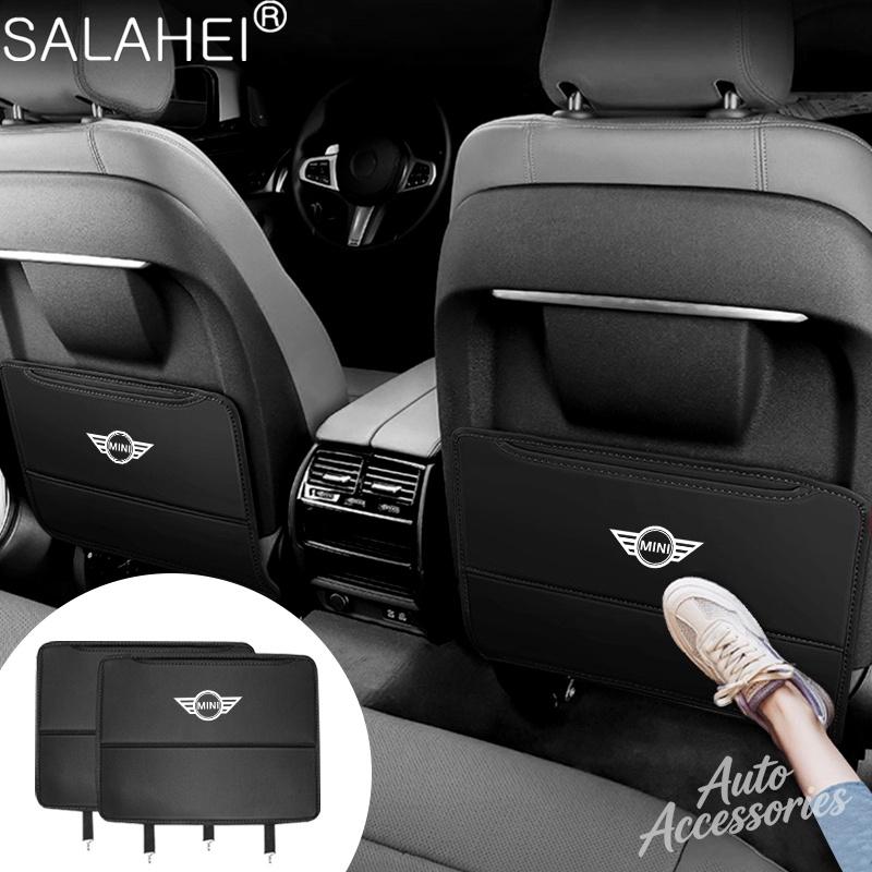 Car Seat Back Anti Kick Pad Prevent Dirt Protection Leather Cover For BMW MINI Cooper One Jcw F54 F55 Clubman Countryman R57 R58 RR2 qazx1