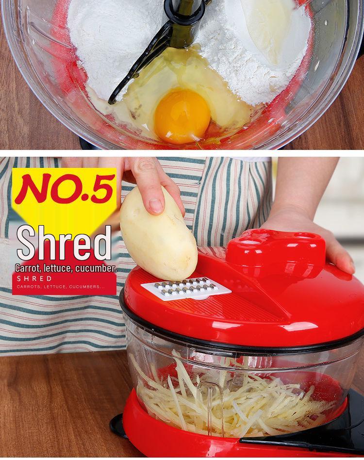 Ручная мясорубка с ручным приводом и овощерезка: Кухонный комбайн для начинки для пельменей и многого другого.