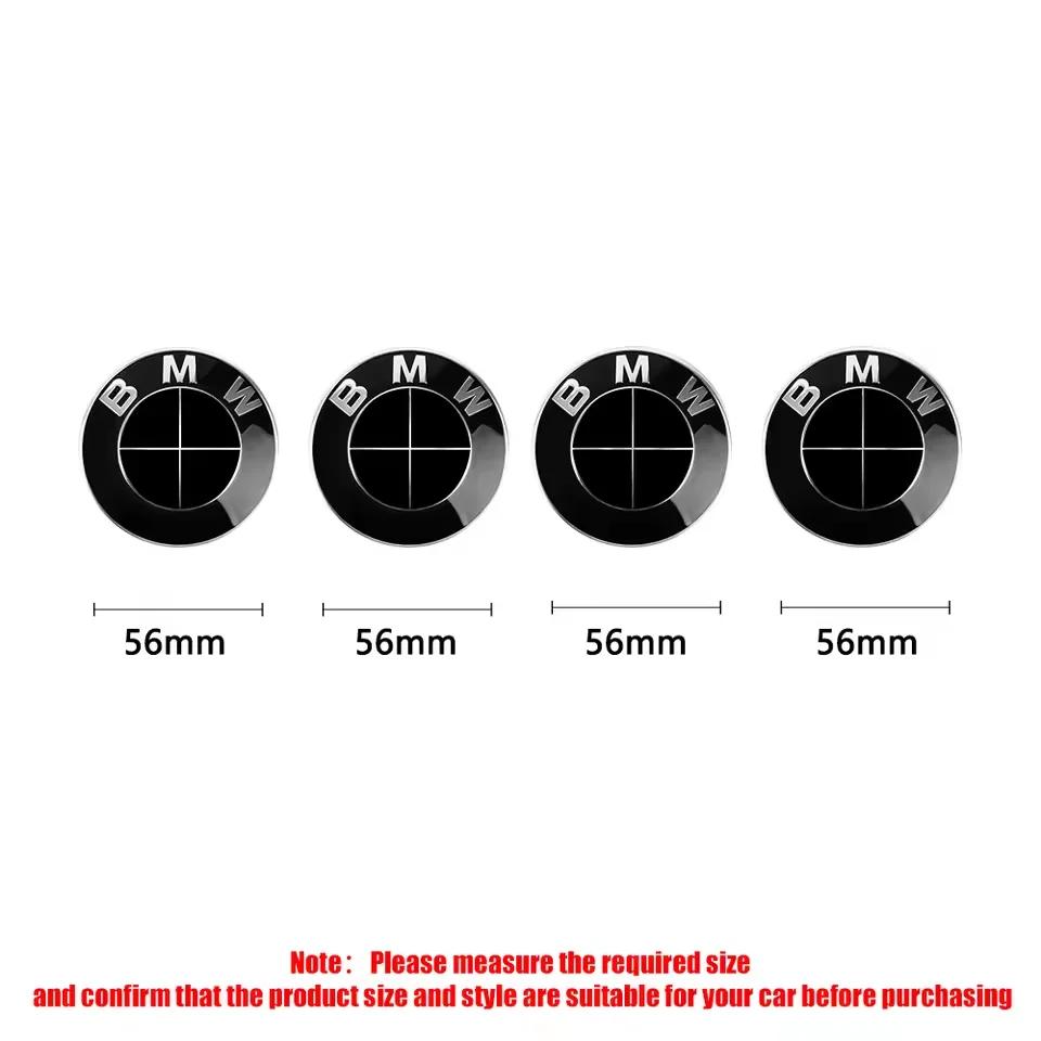4Pcs 56mm 68mm ABS Car Wheel Center Caps Black For BMW E39 E46 E90 E60 E87 E53 F10 F20 F30 F15 F16 G20 E34 E36 E39 E38 Z3 Z4 G20