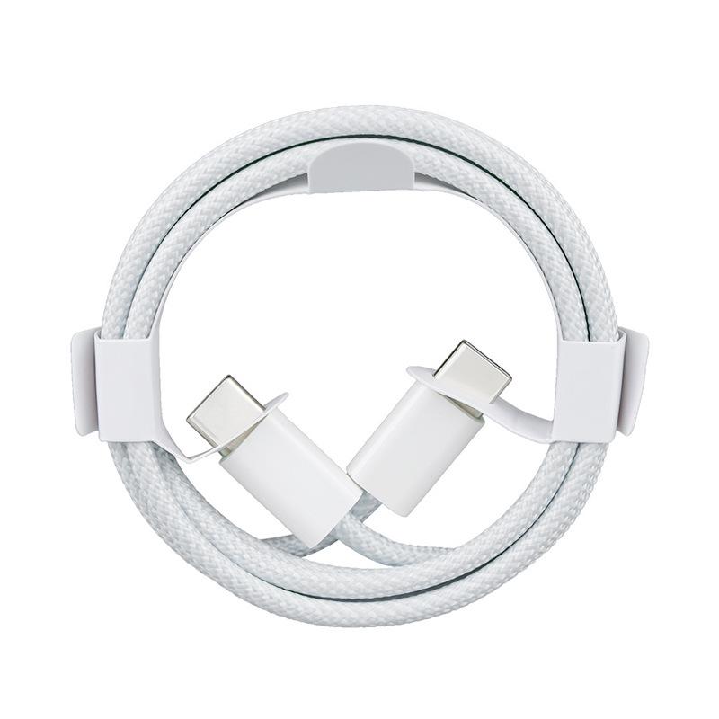 Совместим с Apple 16/17, Плетеный USB-C - USB-C кабель для iPhone 15 с двойной быстрой зарядкой и передачей данных