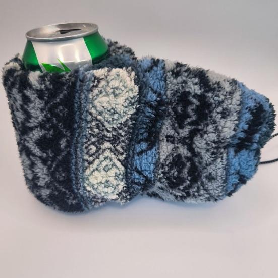 1 шт. Пивная варежка Вязаная Сшитая Варежка для напитков Держатель для пивной банки Варежка Сохраняет руки в тепле Подарок Белый слон Подарок-прикол для любителей пива