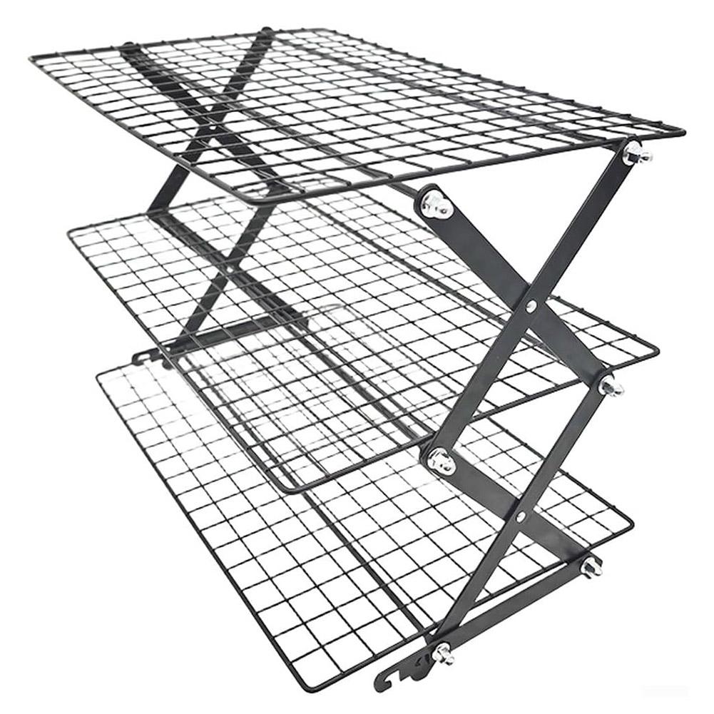 1PC Cooling Rack 45x28x5cm 3-Tier Collapsible Cooling Rack For Baked Goods - Space-Saving & Easy To Clean Baking Kitchen Tools
