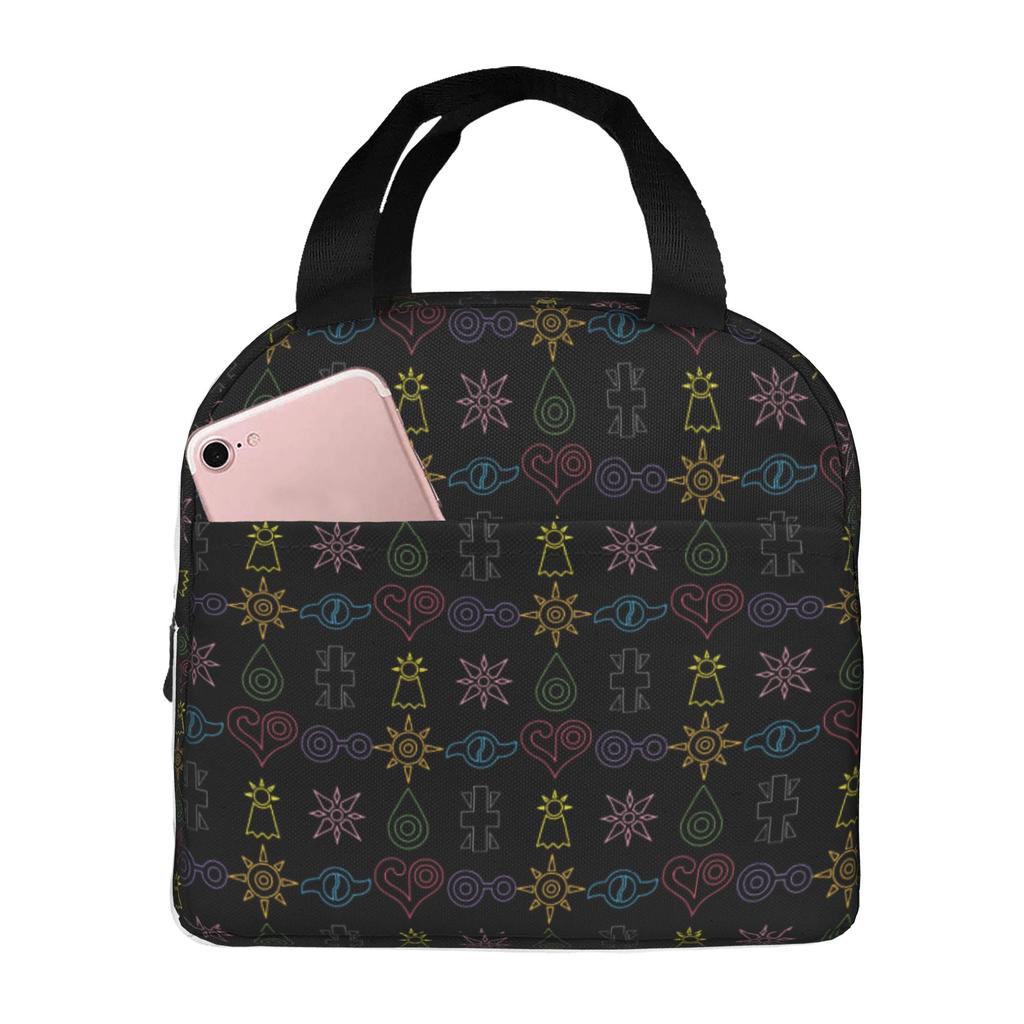 Custom D-Digimons Insulated Lunch Bag for Work School Cartoon Resuable Thermal Cooler Lunch Box Men Women