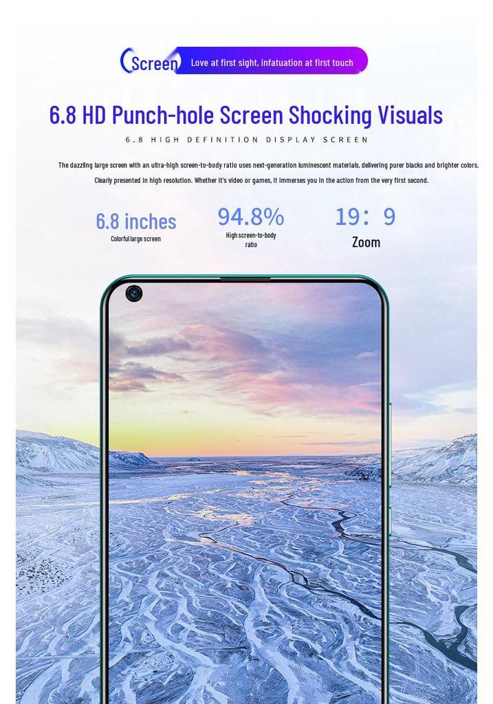 Оригинальный Android-смартфон P40 5G, 6,8 дюйма, для студентов и пожилых людей