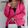 Women's Plus Size Fall New Sports Pocket Zipper Loose Casual Hoodie