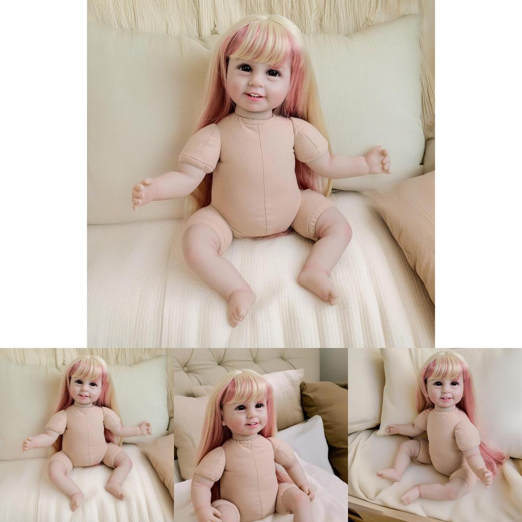 Силиконовый набор париков для кукол с разноцветными волосами для творческой игры