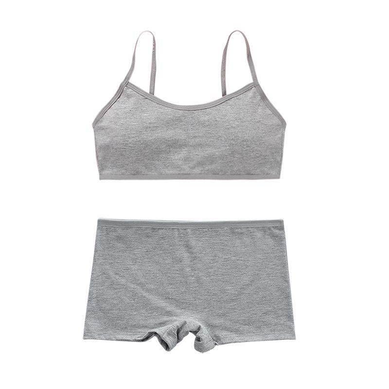 Хлопковая майка для девочек, трусики ярких цветов, майка для девочек, детский бюстгальтер-бретелька, топы для детей 8–16 лет