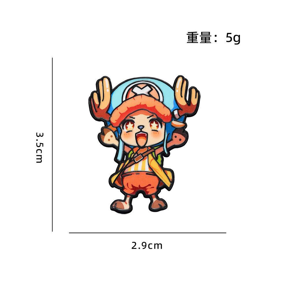 6 шт. Мультяшные Броши-Булавки Luffy Zoro Chopper One Piece Металлические для Рюкзака Одежды Шляпы Украшение Подарок