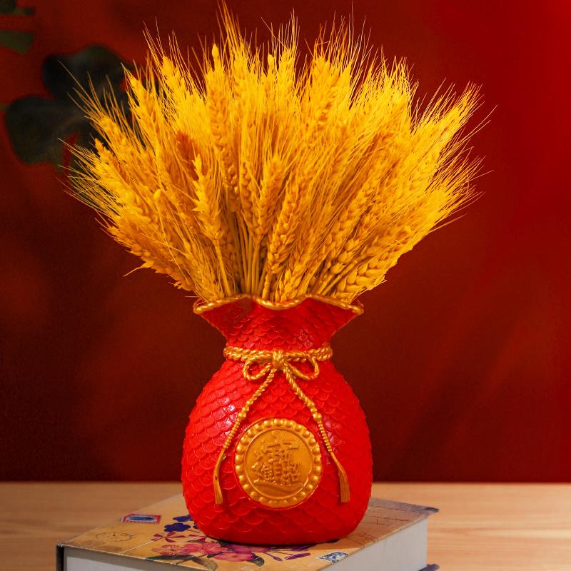 Golden Barley Ear Faux Flower Arrangement for Home Decor - Perfect for Living Room, Dining Table, Weddings & Special Occasions