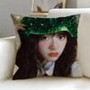 celebrity star Shen Yue Cushion Cover Soft  EasyWash Pillow Case  Versatile for Couch Bed Travel and Office