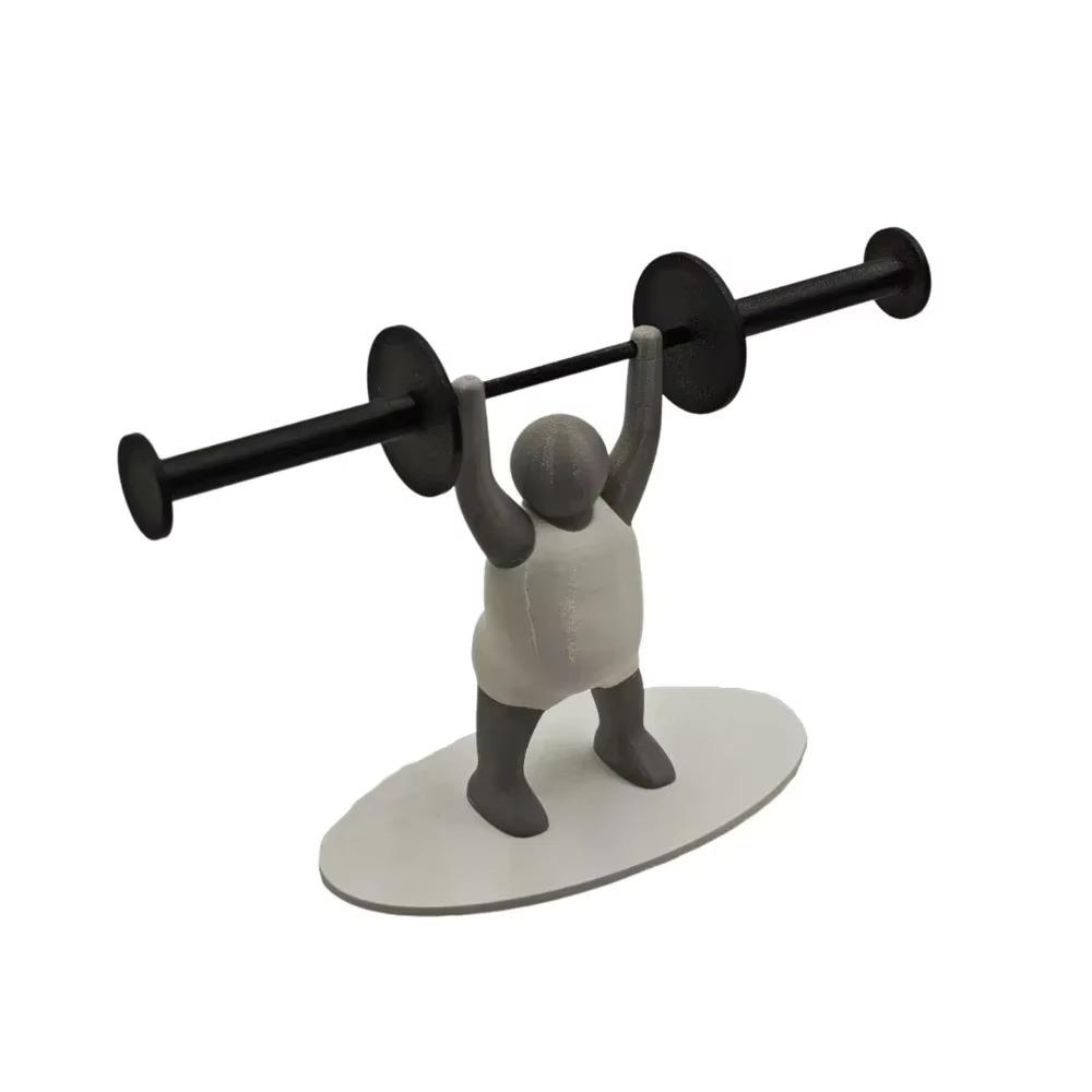 Funny Barbell Toilet Paper Holder Space Saving 3D Printed Toilet Paper Rack Home Decor