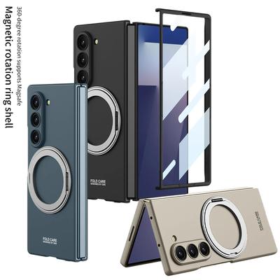 Защитный чехол для Galaxy Fold 7 с пленкой из закаленного стекла Samsung Z Fold 7 6 Магнитный вращающийся кронштейн Беспроводная зарядка Чехол для телефона