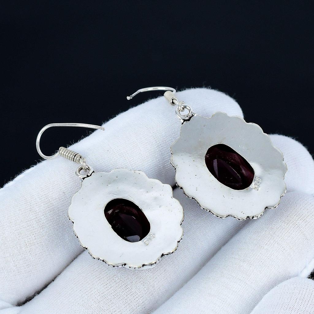 Серьги с розовым аметистом, Серьги из стерлингового серебра 925 пробы, Серебряные серьги в подарок, Длинные серьги-подвески с розовым аметистом для подарка на помолвку