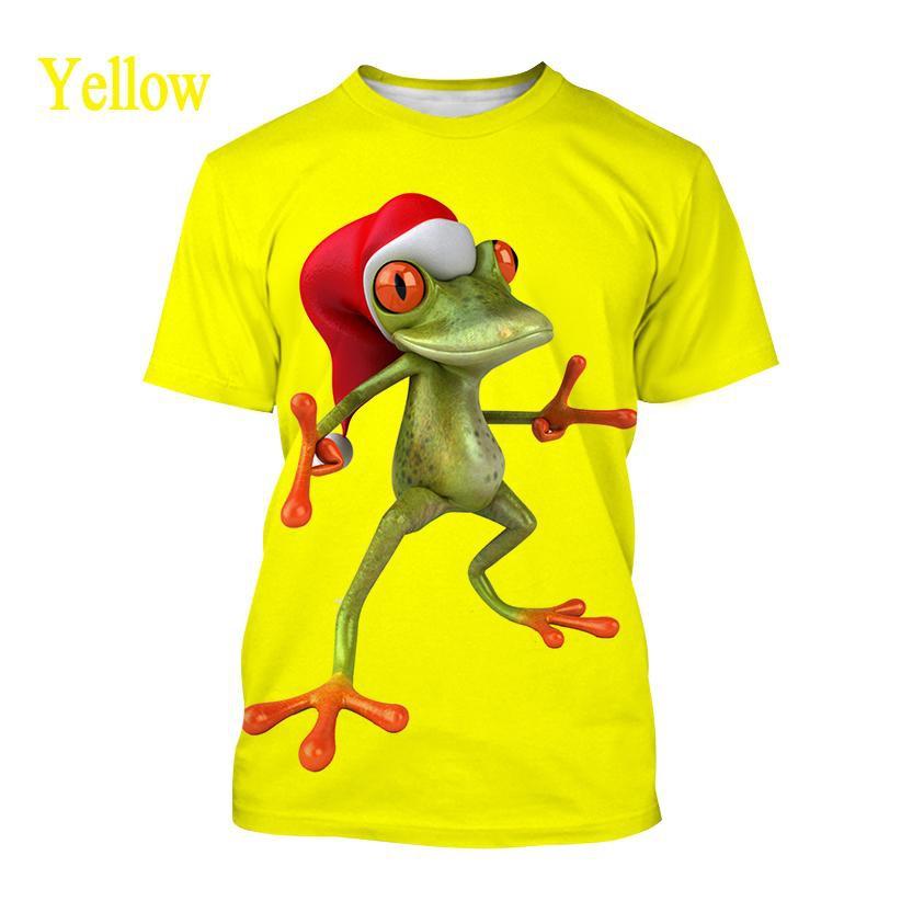 Fashionable Tree Frog 3D Printed T-shirt Fun Animal Men's and Women's Fun Hip Hop Style Short Sleeve Top