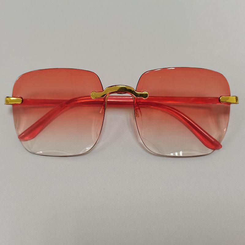 6 европейских и американских квадратных солнцезащитных очков без оправы модные тенденции обрезанные солнцезащитные очки без оправы женские уличные солнцезащитные очки