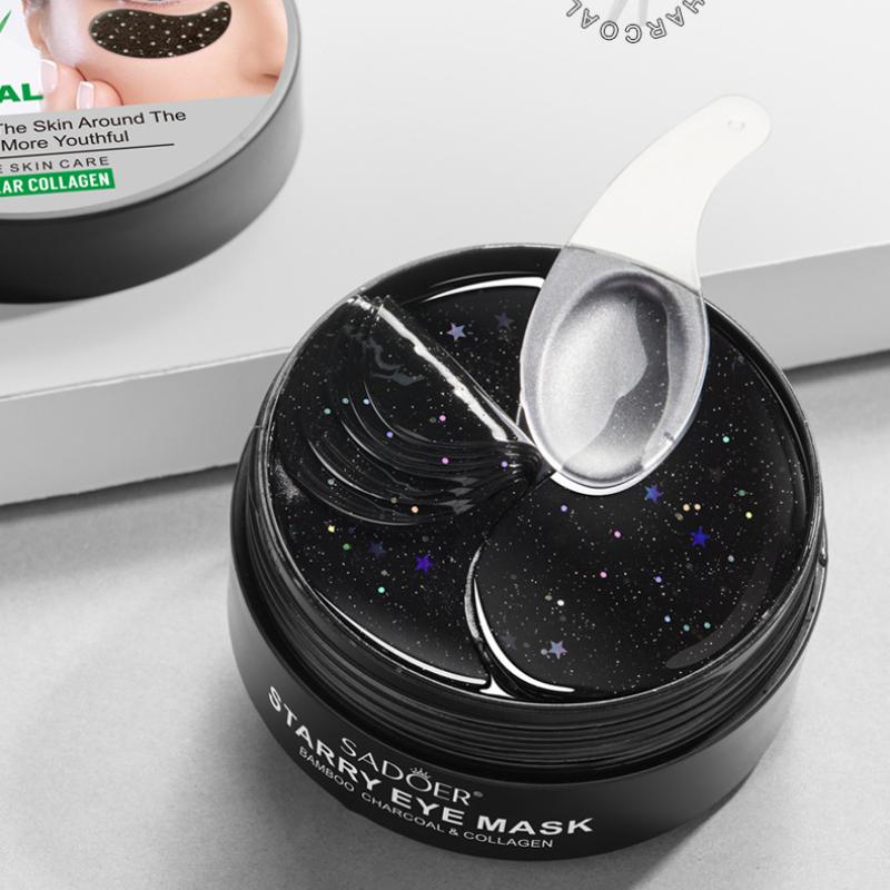 Маска под глазами Star Eye Mask Box, бамбуковый уголь, роза, увлажняющая, для устранения темных кругов