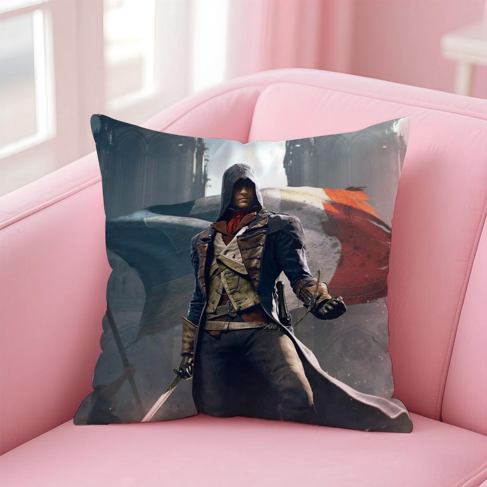 Чехол на подушку Game A-Assassins CreedS для дома и автомобиля, многоцелевой, двусторонний, мягкий и прочный для повседневного использования