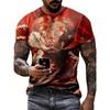 Fashion 3D Snake Printed T Shirt For Men Funny Animal Pattern Oversized T-shirt Summer Hip Hop Trend Clothing Casual O-neck Tops