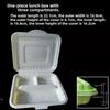 Plastic Disposable Lunch Box with Compartments - 3, 4 Grid Options for Takeaway, Bento, or Fast Food | Free Shipping