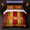 Union Berlin FC Custom Name Text Bedding Set 1 Duvet Cover+2 Pillowcases Soccer Logo Personalized Gift For Special Occasion Bedroom Decor