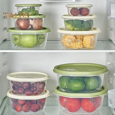 3 шт./компл. коробка для хранения продуктов, пригодная для использования в микроволновой печи, экономия места, легкий прочный холодильник, коробка для свежего обеда, кухонные принадлежности