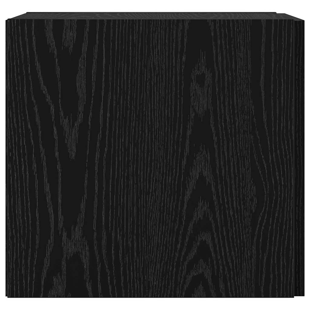 Wall Mounted Cabinet Black Oak Effect 30 x 42.5 x 39.5 cm