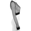 Sexy Black Hollow Out Mesh T-Shirt Female Skinny Crop Top New Fashion Summer Basic Tops For Women Fishnet Shirt