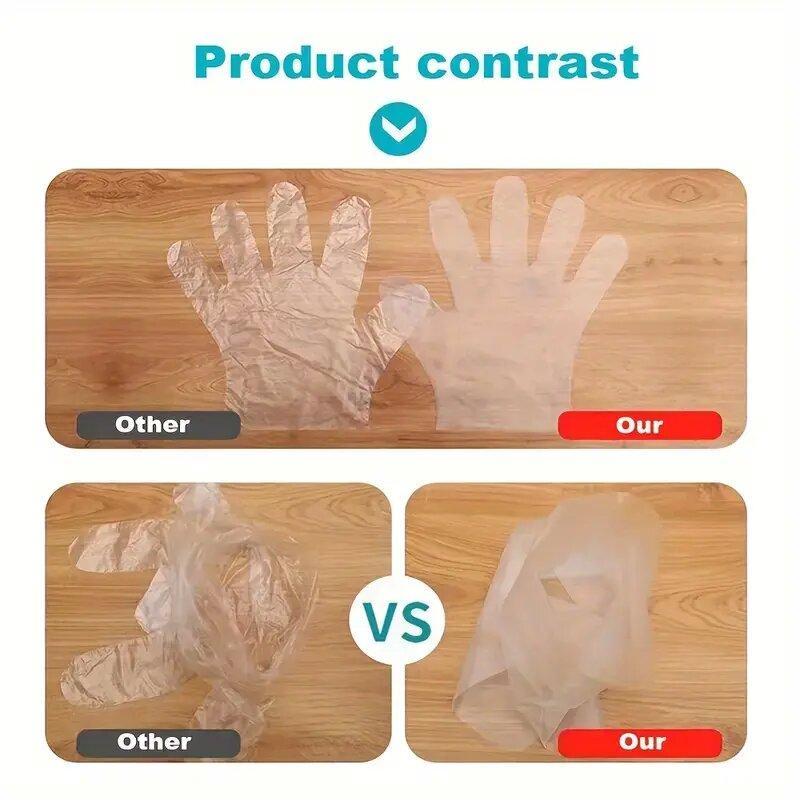 100PcsTPE Disposable Gloves Latex Free Transparent Waterproof Gloves DIY Hair Dyeing Household Kitchen Cleaning Tool