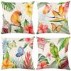 Flower and Bird Series Pillow Cover Spring Plant Flower Print Sofa Cushion Cover Living Room Bedroom Cushion