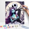 Disney oil painting Nightmare Before Christmas Jack and Sally art handmade diy painting home decoration gift