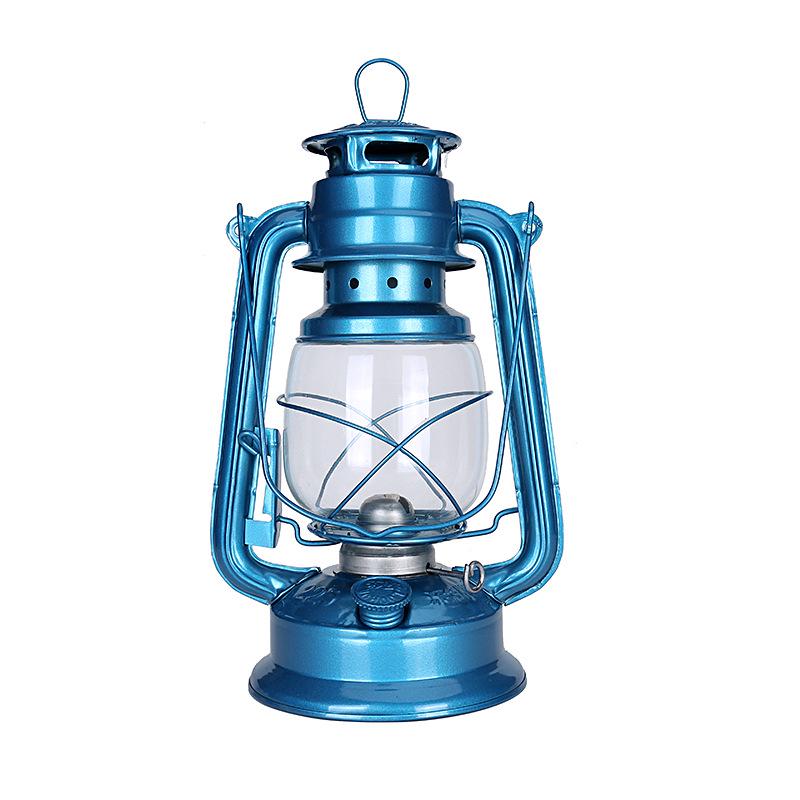 Vintage Iron Hurricane Lantern: Outdoor Kerosene Lamp & Decorative Light for Camping