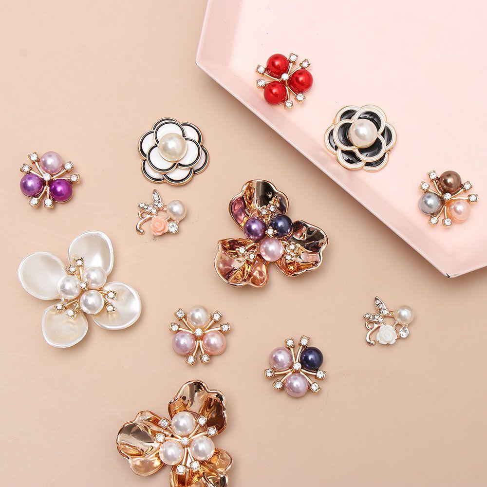 Clothing Garment Decorative Sparkling Crystal Scrapbooking Pearl Rhinestone Sewing Button