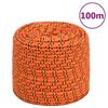 152662 vidaXL Boat Rope Orange 8 Mm 100 M Polypropylene