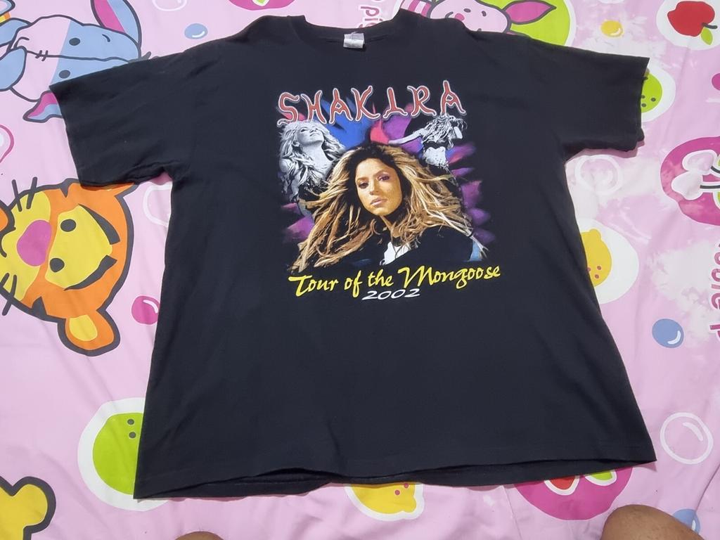 Винтаж VTG 2002 Шакира Тур Мангуста Бутлег Футболка Рэп футболка S-5XL
