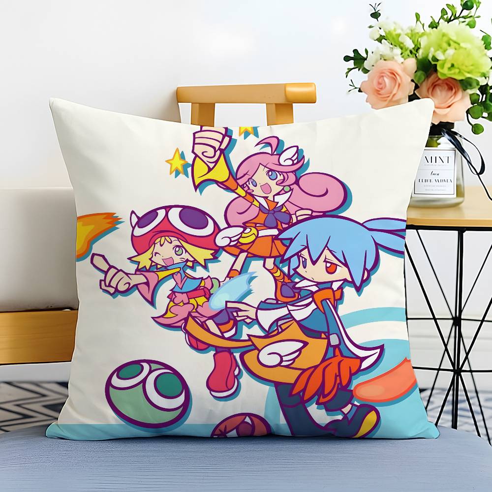 Милая Игровая Подушка P-Puyo Pop Fever-MT Наволочка Напечатанный Ворсистый Флис Подушка Прикосновение Кожи Ребенка Экологически Чистый Сублимационная Печать