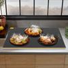 Tempered Glass Food Warmer Plate,110V Black Food Warming Tray with Smart Display Tabletop 80*45cm for Ceramic Plates
