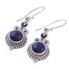 Lapis Lazuli Gemstone Handmade Designer 925 Silver Women Dangle Boho Earring