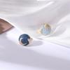 Asymmetric Sun Moon Earrings