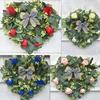American Large Valentine's Day Simulation Wreath Door Decoration Fragrant Concubine Rose Wreath Wedding Heart Wreath