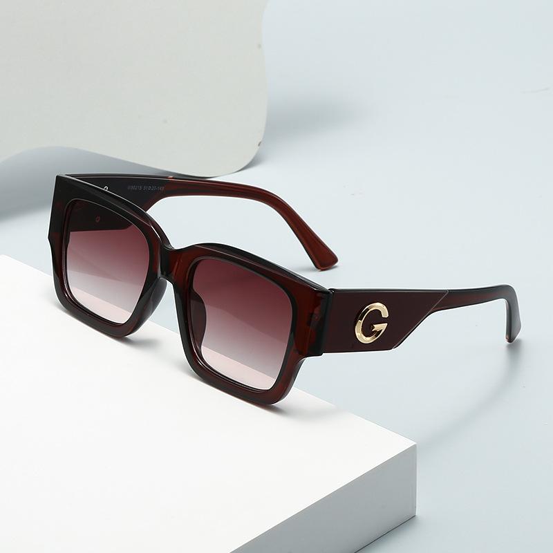 Новый Модный Бренд Роскошные Дизайнерские Солнцезащитные Очки Женские Буква G Квадратные Уличные Винтажные Оттенки Очки Летние Дорожные Солнцезащитные Очки