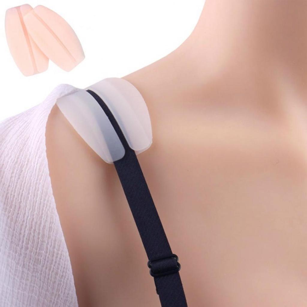1 Pair Women Silicone Bra Strap Cushions Holder Supple Non-slip Shoulder Pads