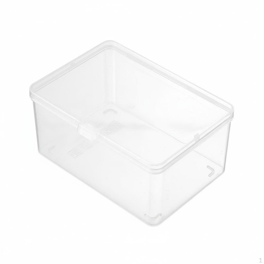 Transparent Hinged Lid Storage Box Multipurpose Clear Versatile Container for
